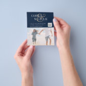 BUDGET Fotobruiloft Uitnodiging Opslagdatum QR-cod Flyer (Hand)