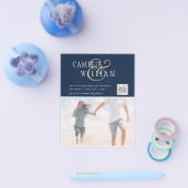 BUDGET Fotobruiloft Uitnodiging Opslagdatum QR-cod Flyer (Enkel)