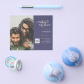 Budget Fotobruiloft Uitnodiging Opslagdatum QR-cod Flyer (Enkel)