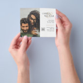 Budget Fotobruiloft Uitnodiging Opslagdatum QR-cod Flyer (Hand)