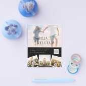 BUDGET Fotobruiloft Uitnodiging Opslagdatum QR-cod Flyer (Enkel)