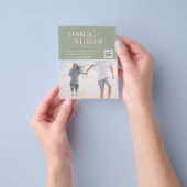 BUDGET Fotobruiloft Uitnodiging Opslagdatum QR-cod Flyer (Hand)