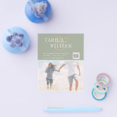 BUDGET Fotobruiloft Uitnodiging Opslagdatum QR-cod Flyer (Enkel)