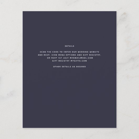 BUDGET Fotobruiloft Uitnodiging Opslagdatum QR-cod Flyer (Achterkant)