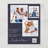 BUDGET Fotobruiloft Uitnodiging Opslagdatum QR-cod Flyer (Voorkant)