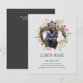 BUDGET FOTOBRUILOFT UITNODIGINGEN - Bloemenkrans (Voorkant / Achterkant)