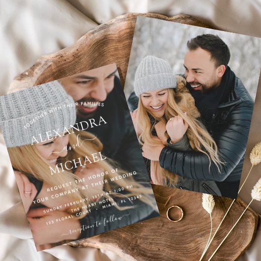 Budget Fotobruiloft-uitnodigingen Flyer