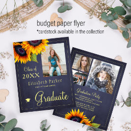 Budget FOTOCOLLAGE afstudeerfeest Uitnodiging Flyer