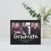 Budget Fotocollage Afstudeeruitnodiging (Staand voorkant)