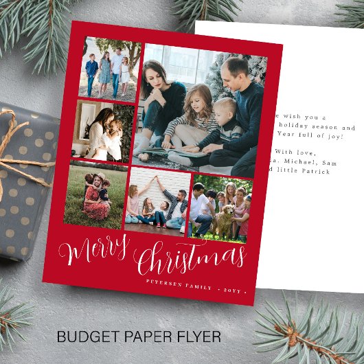 Budget fotocollage Kerstkaart Flyer