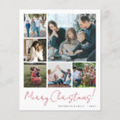 Budget fotocollage Kerstkaart met wenskaart Flyer (Voorkant)