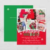 Budget Fotocollage Kerstkaart Uitnodigingen Brief (Voorkant / Achterkant)