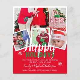 Budget Fotocollage Kerstkaart Uitnodigingen Brief