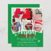 Budget Fotocollage Kerstkaarten Jaarlijkse Brief (Voorkant / Achterkant)