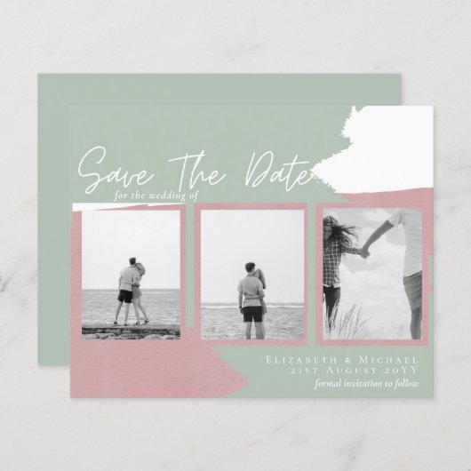 BUDGET Fotocollage Opslagdatum Modern Abstract (Voorkant / Achterkant)