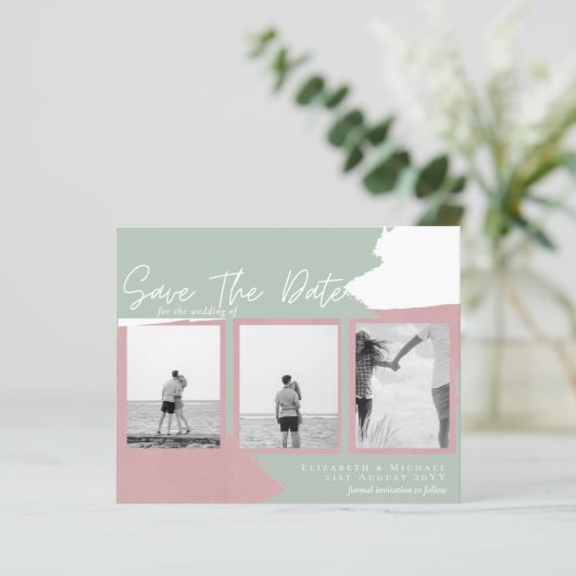 BUDGET Fotocollage Opslagdatum Modern Abstract (Staand voorkant)