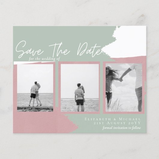 BUDGET Fotocollage Opslagdatum Modern Abstract (Voorkant)