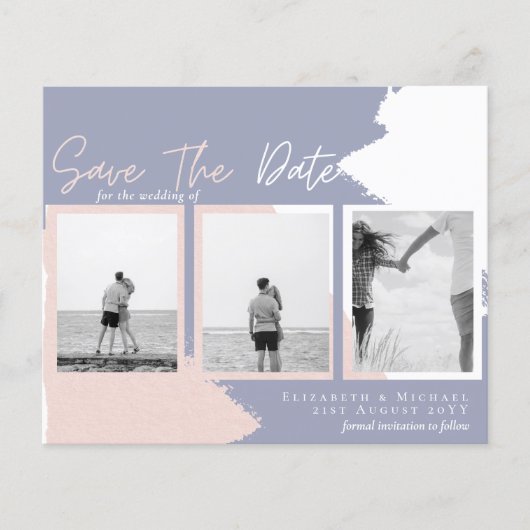 BUDGET Fotocollage Opslagdatum Modern Abstract Flyer (Voorkant)