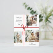 BUDGET Fotocollage Rode doos Lint Kerstmis (Staand voorkant)