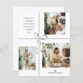 BUDGET Fotocollage Zilveren Doos Lint Kerstmis (Voorkant / Achterkant)