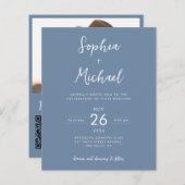 Budget Fotogegevens QR Website Stusty Blue Weddens (Voorkant / Achterkant)