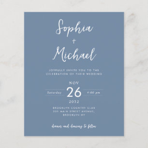 Budget Fotogegevens QR Website Stusty Blue Weddens