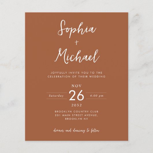 Budget Fotogegevens QR Website Terracotta Weddendi (Voorkant)