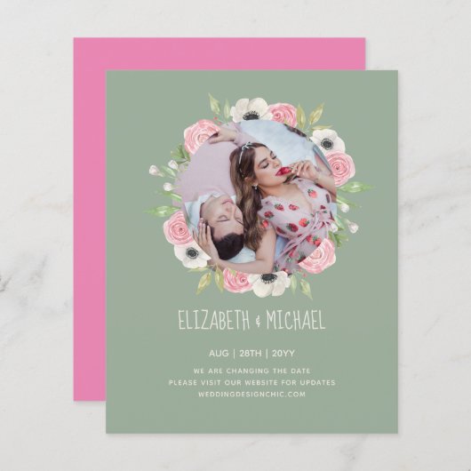 BUDGET FOTOGRAAF HUWELIJK DATUM VERANDERD Bloemen (Voorkant / Achterkant)