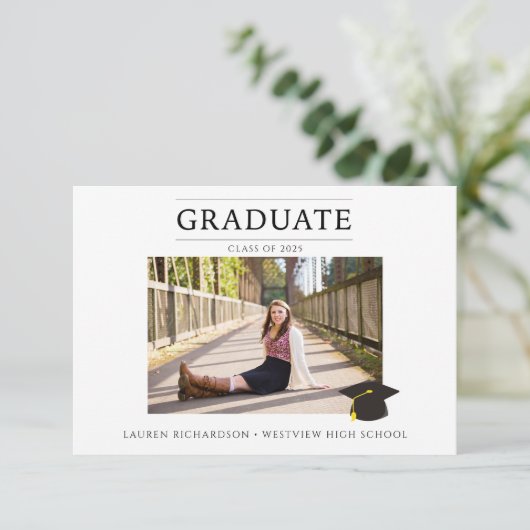 Budget fotograaf Partij zwart-wit Kaart (Staand voorkant)