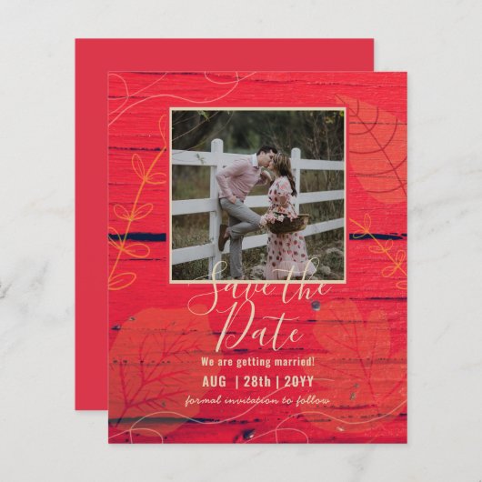 BUDGET FOTOHUWELIJK DATUMS BESPAREN - Boho Abstrac (Voorkant / Achterkant)