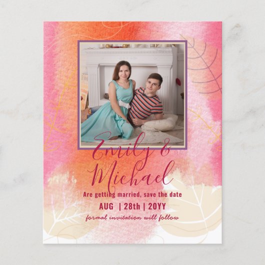 BUDGET FOTOHUWELIJK DATUMS RESERVEREN - Boho Abstr (Voorkant)