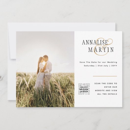 BUDGET FOTOHUWELIJK QR CODE SPAR DATUM KAART (Voorkant)