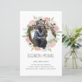 BUDGET FOTOHUWELIJKSAANKONDIGINGEN - Bloemenkrans (Staand voorkant)