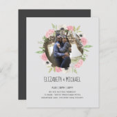 BUDGET FOTOHUWELIJKSAANKONDIGINGEN - Bloemenkrans (Voorkant / Achterkant)