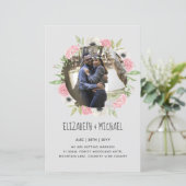 BUDGET FOTOHUWELIJKSAANKONDIGINGEN - Bloemenkrans (Staand voorkant)