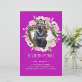 BUDGET FOTOHUWELIJKSAANKONDIGINGEN - Bloemenkrans (Staand voorkant)