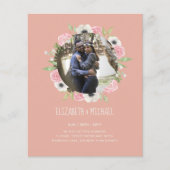 BUDGET FOTOHUWELIJKSUITNODIGINGEN - Bloemenkrans (Voorkant)