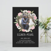 BUDGET FOTOHUWELIJKSUITNODIGINGEN - Bloemenkrans (Staand voorkant)