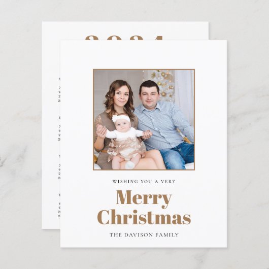 BUDGET Fotokalender 2024 Vrolijke Kerst Kaart (Voorkant / Achterkant)