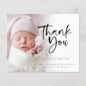 Budget Fotomeisje Dank je geboorteaankondiging (Voorkant)