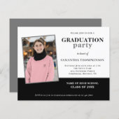 Budget Fotonaam Graduparty Uitnodiging (Voorkant / Achterkant)