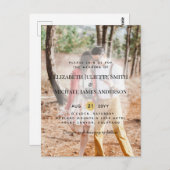 Budget Fotooverlay Wedding-uitnodigingen Briefkaart (Voorkant / Achterkant)