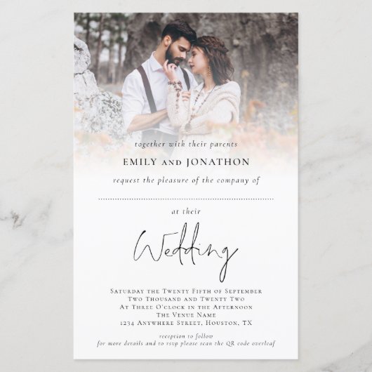 Budget Fotoruimte voor gastnaam QR Weddenschap (Voorkant)