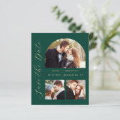 Budget Foto's Arch Emerald Gold Save the Date (Staand voorkant)