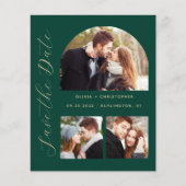 Budget Foto's Arch Emerald Gold Save the Date (Voorkant)