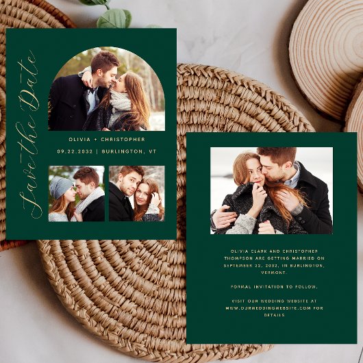 Budget Foto's Arch Emerald Gold Save the Date
