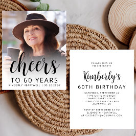 Budget Foto's Cheers Zwart Script 60e verjaardag