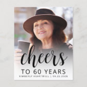Budget Foto's Cheers Zwart Script 60e verjaardag (Voorkant)