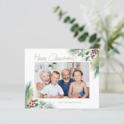 Budget foto's Foliage Berries Kerst (Staand voorkant)