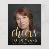 Budget Foto's Proost 50ste verjaardag Uitnodiging (Voorkant)